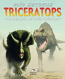 Portada de Triceratops, dinosaurio de tres cuernos