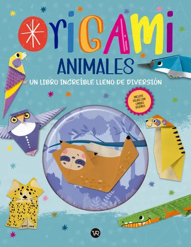 Portada de Origami: Animales Libro de actividades para niños