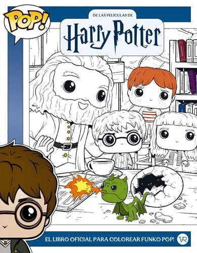 Portada de Funko Pop!: De la películas de Harry Potter El libro oficial para colorear Funko Pop!