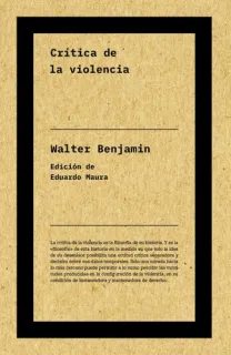 Portada de Crítica de la violencia