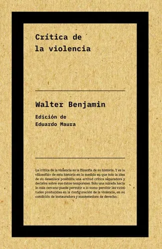 Portada de Crítica de la violencia