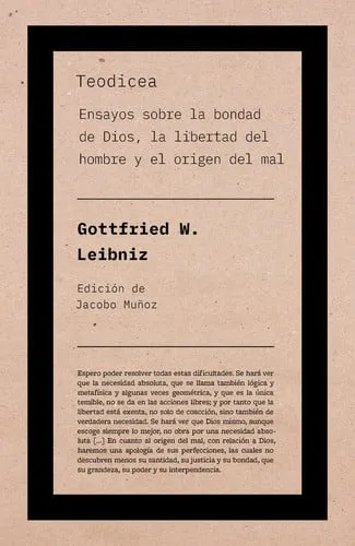 Portada de Teodicea: ensayos sobre la bondad de Dios, la libertad del hombre y el origen del mal