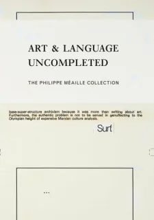 Portada de Art & Language Uncompleted: The Philippe Méaille Collection