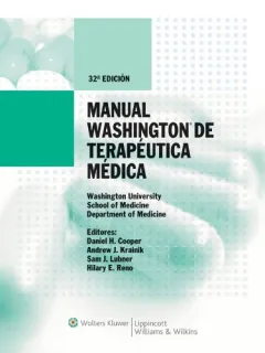 Portada de Manual Washington de terapéutica médica