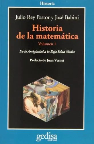 Portada de Historia de la matemática Vol. I De la Antigüedad a la Edad Media