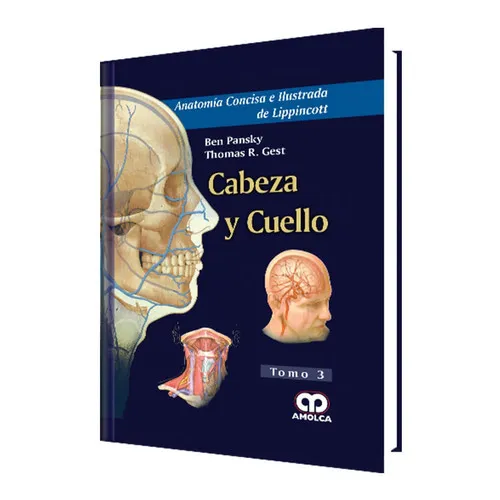 Portada de Anatomía concisa e ilustrada de Lippincott cabeza y cuello