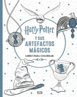 Portada de Harry Potter y sus artefactos mágicos Libro para colorear