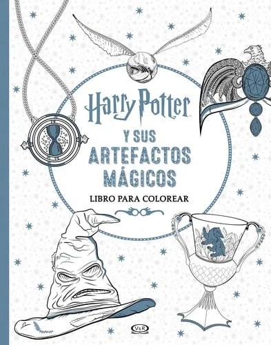Portada de Harry Potter y sus artefactos mágicos Libro para colorear