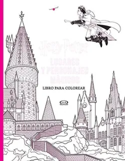 Portada de Harry Potter: Lugares y personajes mágicos Libro para colorear