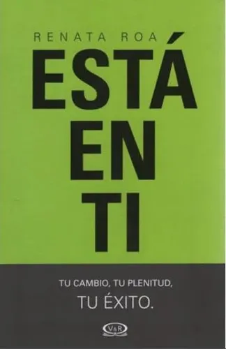 Portada de ESTA EN TI: TU CAMBIO, TU PLENITUD, TU EXITO