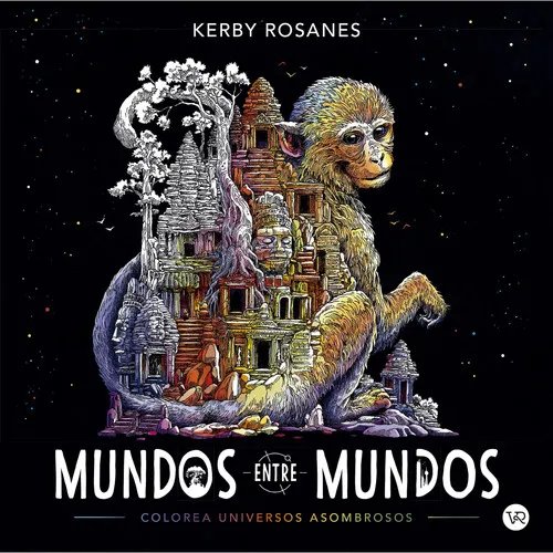 Portada de Mundos entre mundos Colorea universos asombrosos